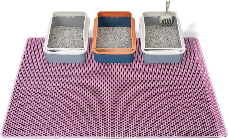 UF-SHARP Cat Litter Box Mat-Super Large 47''x36'' Litter Trapping Mat for Cat-XXL Litterbox Matt for Floor-2 Layer Catcher Rug for Pet kitty Litterbox-Waterproof Urine Proof,Non-Slip - Image 1
